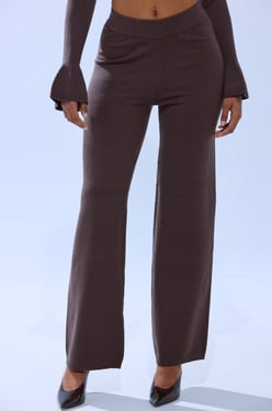 AKIRA Get Cozy With Me Wide Leg Pants | Brown | Size 1X