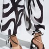 AKIRA Azalea Wang Rosendo Tan And Wrap Up Chunky Pump Shoes | Black | Size 10