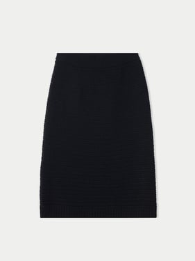Cashmere Sheath Skirt - XL / Black / WK1029-1481