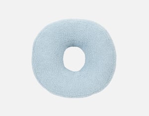 QE Home Alphabet Letter Cushion in O, Light Blue