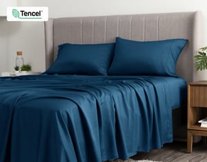 QE Home 350TC BeechBliss TENCEL™ Modal Sheet Set in Seaport, Blue, King