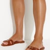 BILLINI Perline Slides Dark Tan Croc