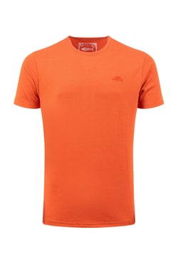 Weird Fish Hooked Branded T-Shirt Rust Leaves Size S