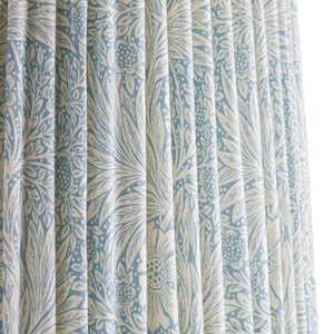 30cm straight empire shade in China blue Marigold linen by Morris & Co.