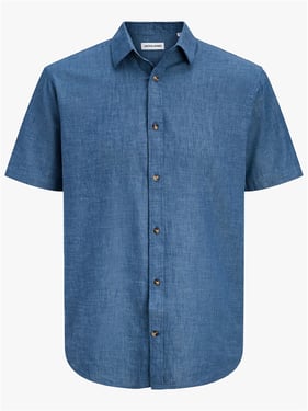 Jack & Jones Summer Linen Blend Shirt - Navy Blazer - XL