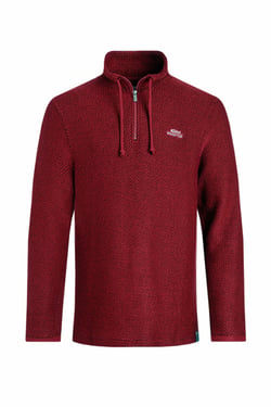 Weird Fish Cruiser 1/4 Zip Macaroni Sweatshirt Garnet Size XL