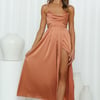 Reveal Your Mind Midi Dress Brown