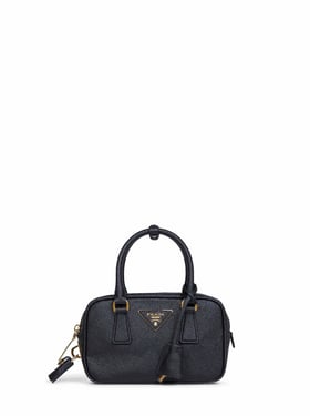 PRADA BORSE | Black top-handle bag with shoulder bag | Women | PZ