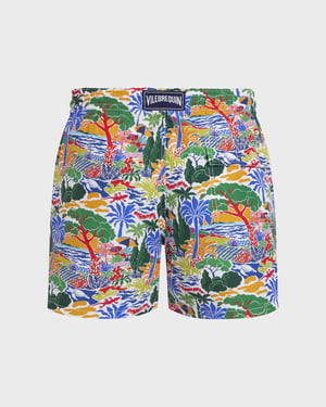 Vilebrequin - Men Swim Shorts Seaside Life - Swimwear - Moorea - White - Size XXXL