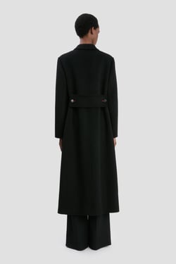 Victoria Beckham Overcoat In Black - 16 - Womens