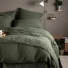 Olive Green 100% Linen Bed Set