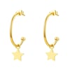 Star Hoop Earrings Gold