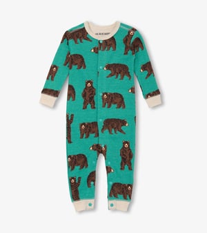 Baby Brown Bears Union Suit