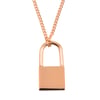 Padlock Pendant Necklace Rose Gold