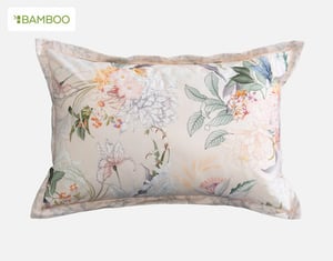 QE Home Cabana Pillow Sham, Floral, White, Queen