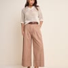 White Open Collar Polo Knitted Top