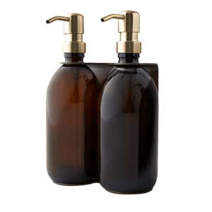 Nickel Double Wall Mounted Soap Dispenser
