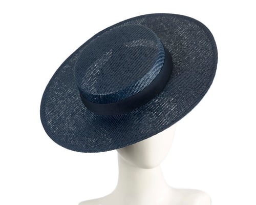 Navy boater hat by Max Alexander