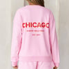 BASE Round Neck Chicago Sweatshirt Pink