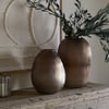 nkuku Linsy Ribbed Glass Vase | Vases & Planters | Small | Smoke Brown