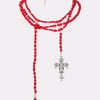 AKIRA Trippie Cross Necklace