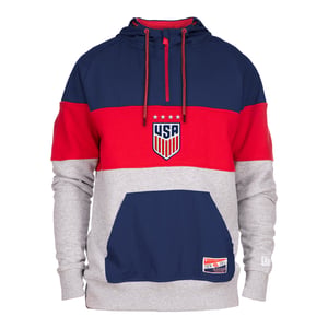 Men's New Era USWNT Tri-Color Hoodie / L