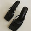The Stella Kitten Heels Black PU