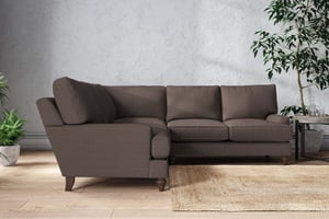 nkuku Marri Large Corner Sofa | Make To Order | Recycled Cotton Mocha | No Colour