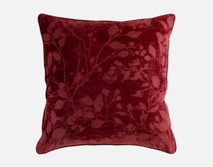 QE Home Laurentian Euro Sham, Botanical, Red, 26" x 26"