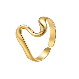 Fluid Heart Open Ring