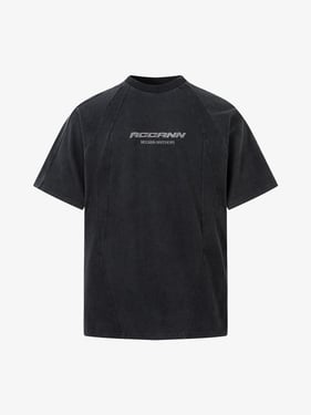 Deconstruction Split Embroidered T-shirt - Black / L