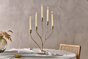 nkuku Palani Statement Candelabra | Candles Holders & Lanterns | Large | Antique Brass