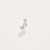 Bezel Set Crescent Stud