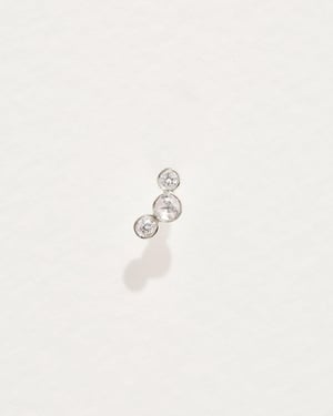 Bezel Set Crescent Stud