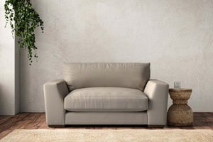 nkuku Guddu Love Seat | Make To Order | Recycled Cotton Stone | No Colour