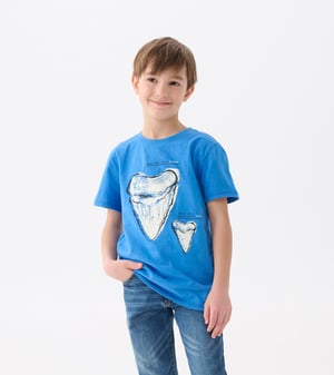Boys Shark Tooth Glow in the Dark Graphic Tee