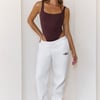 BASE Fleece Cuffed Sweatpants White