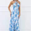 Underestimated Halter Maxi Dress Blue