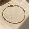 Gold Plated Everyday Herringbone Chain Bracelet
