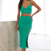 Wicked Flair Midi Skirt Green