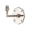 single insignia wall fitting in antique silver