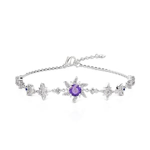 Jeulia "Infinite Glow" Sun Moon and Stars Bracelet Sterling Silver