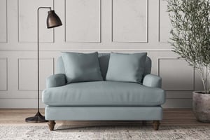 nkuku Deni Love Seat | Make To Order | Recycled Cotton Horizon | No Colour