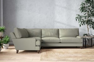 nkuku Marri Left Hand Corner Sofa | Make To Order | Grand | Recycled Cotton Seaspray