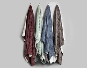 QE Home Corduroy Throws, Red