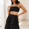 Two Becomes One Crop Top Black