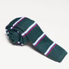 Elensa Silk Tie - Green Stripe