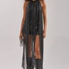 AKIRA Holiday Flair Fringe Bodysuit | Black | Size Large