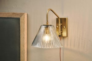nkuku Akoli Glass Wall Lamp | Lights | One Size | Clear