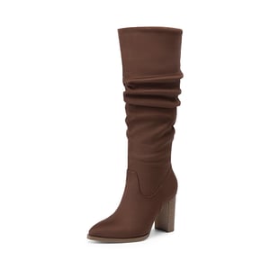 DREAM PAIRS  Jocelyn  Women   s Slouchy Pointed Toe Knee High Boots